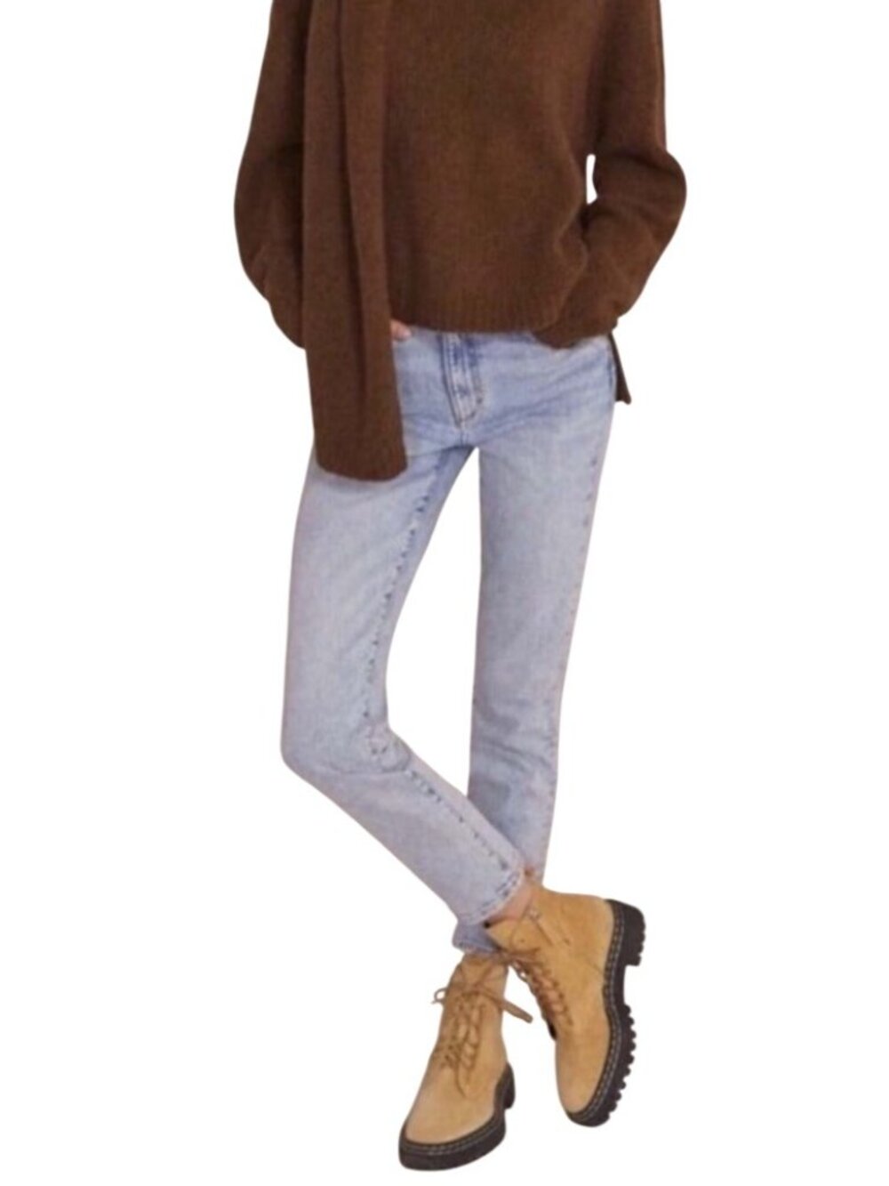 Favorite Daughter The Valentina Super High Rise Cigarette Ankle Jeans Size 34
